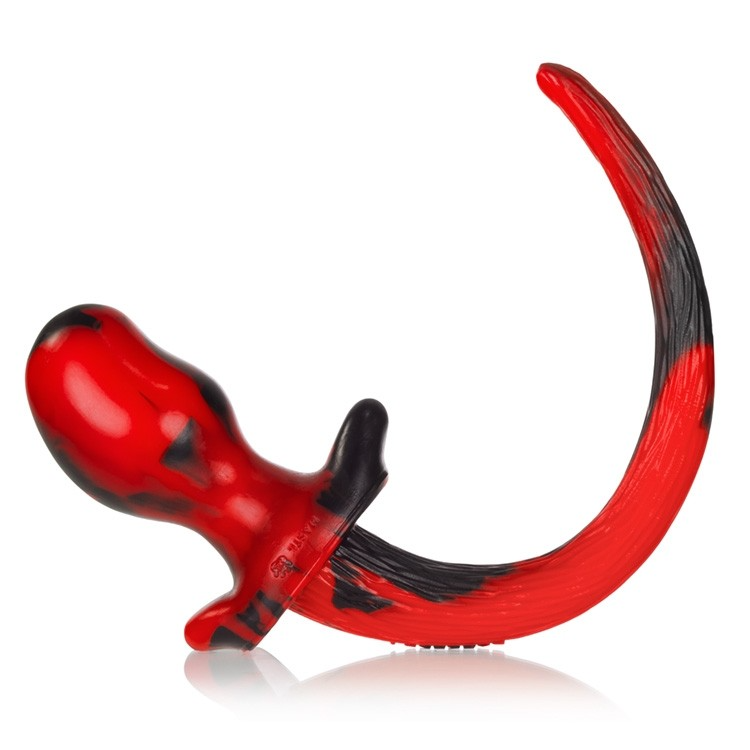 BEAGLE, puppy tail buttplug, RED SWIRL, Medium – Rechargeable, Discreet, Intimate Wellness Accessory – Quiet, Rechargeable, Waterproof, Couples & Solo Use, Discreet Intimate Wellness Accessory