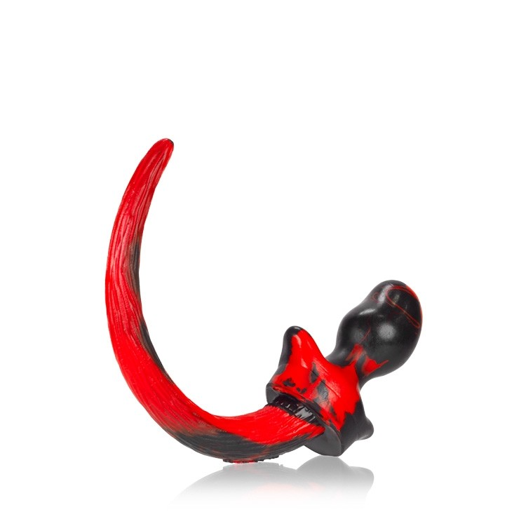 BEAGLE, puppy tail buttplug, RED SWIRL, Medium – Rechargeable, Discreet, Intimate Wellness Accessory – Quiet, Rechargeable, Waterproof, Couples & Solo Use, Discreet Intimate Wellness Accessory