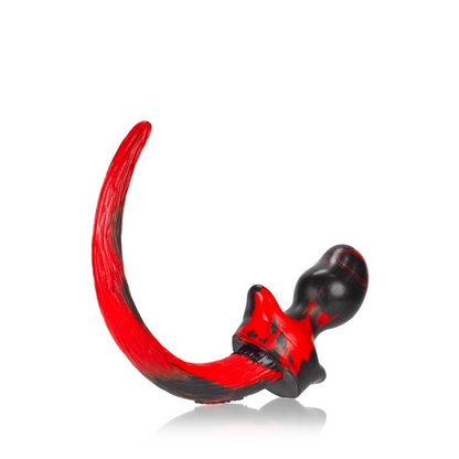 BEAGLE, puppy tail buttplug, RED SWIRL, Medium – Rechargeable, Discreet, Intimate Wellness Accessory – Quiet, Rechargeable, Waterproof, Couples & Solo Use, Discreet Intimate Wellness Accessory