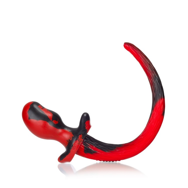 BEAGLE, puppy tail buttplug, RED SWIRL, Medium – Rechargeable, Discreet, Intimate Wellness Accessory – Quiet, Rechargeable, Waterproof, Couples & Solo Use, Discreet Intimate Wellness Accessory
