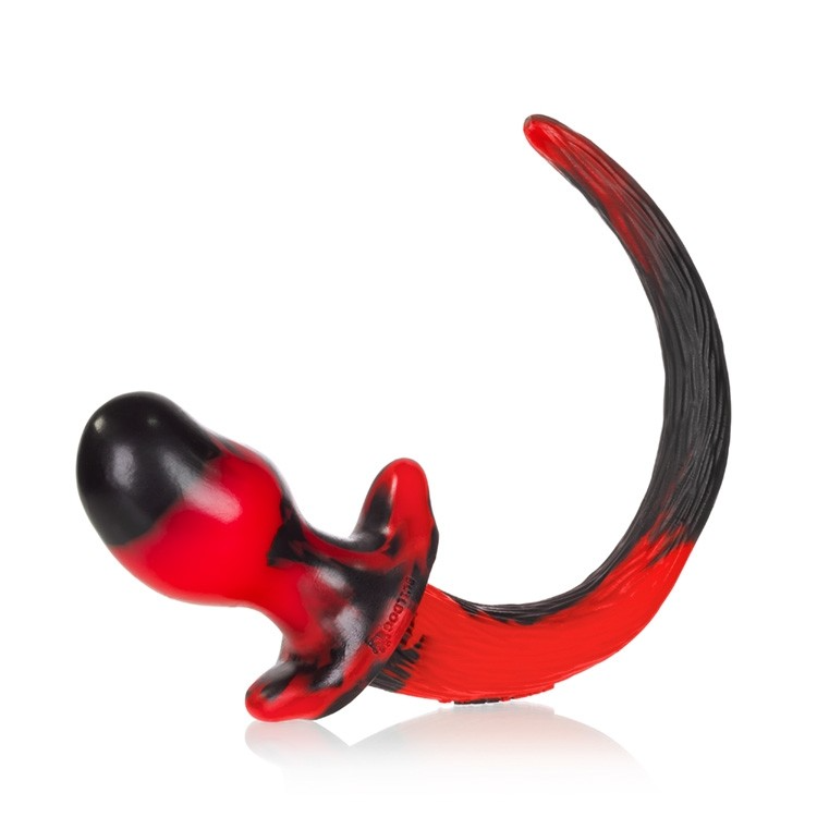 BEAGLE, puppy tail buttplug, RED SWIRL, Medium – Rechargeable, Discreet, Intimate Wellness Accessory – Quiet, Rechargeable, Waterproof, Couples & Solo Use, Discreet Intimate Wellness Accessory