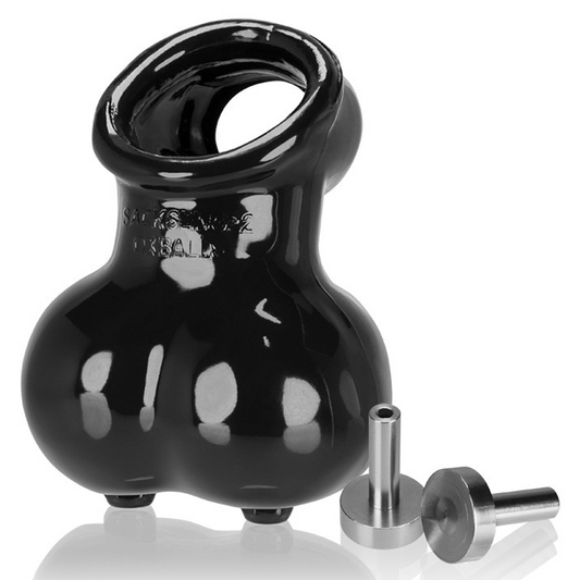 SACKSLING-2 ELECTRO ballsack, 4mm, BLACK – Rechargeable, Discreet, Intimate Wellness Accessory – Quiet, Rechargeable, Waterproof, Couples & Solo Use, Discreet Intimate Wellness Accessory