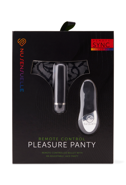 PLEASURE PANTY - BLACK – Rechargeable, Discreet, Intimate Wellness Accessory – Quiet, Rechargeable, Waterproof, Couples & Solo Use, Discreet Intimate Wellness Accessory