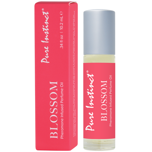 Blossom .34oz | 10mL - Pheromone Infused Perfume Oil Roll-On – Rechargeable, Discreet, Intimate Wellness Accessory – Quiet, Rechargeable, Waterproof, Couples & Solo Use, Discreet Intimate Wellness Accessory