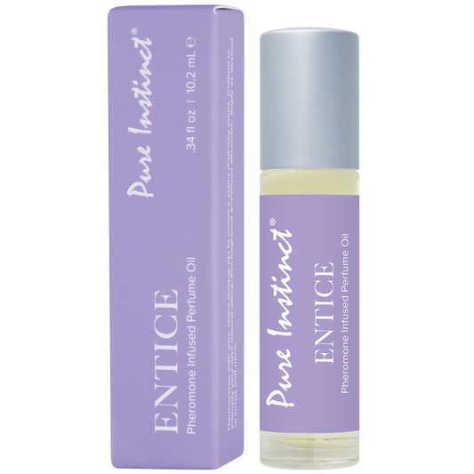 Entice .34oz | 10mL - Pheromone Infused Perfume Oil Roll-On – Rechargeable, Discreet, Intimate Wellness Accessory – Quiet, Rechargeable, Waterproof, Couples & Solo Use, Discreet Intimate Wellness Accessory