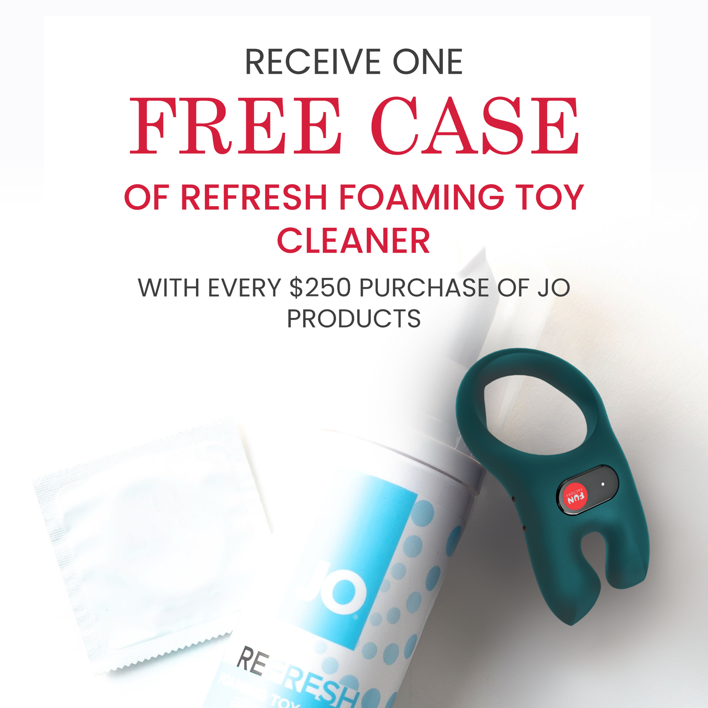 JO Foaming novelty item Cleaner 1.7oz – Rechargeable, Discreet, Intimate Wellness Accessory – Quiet, Rechargeable, Waterproof, Couples & Solo Use, Discreet Intimate Wellness Accessory