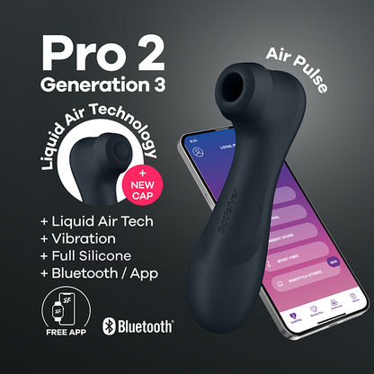 Pro 2 Generation 3 Connect App - Dark Grey – Rechargeable, Discreet, Intimate Wellness Accessory – Quiet, Rechargeable, Waterproof, Couples & Solo Use, Discreet Intimate Wellness Accessory