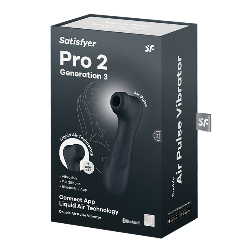 Pro 2 Generation 3 Connect App - Dark Grey – Rechargeable, Discreet, Intimate Wellness Accessory – Quiet, Rechargeable, Waterproof, Couples & Solo Use, Discreet Intimate Wellness Accessory