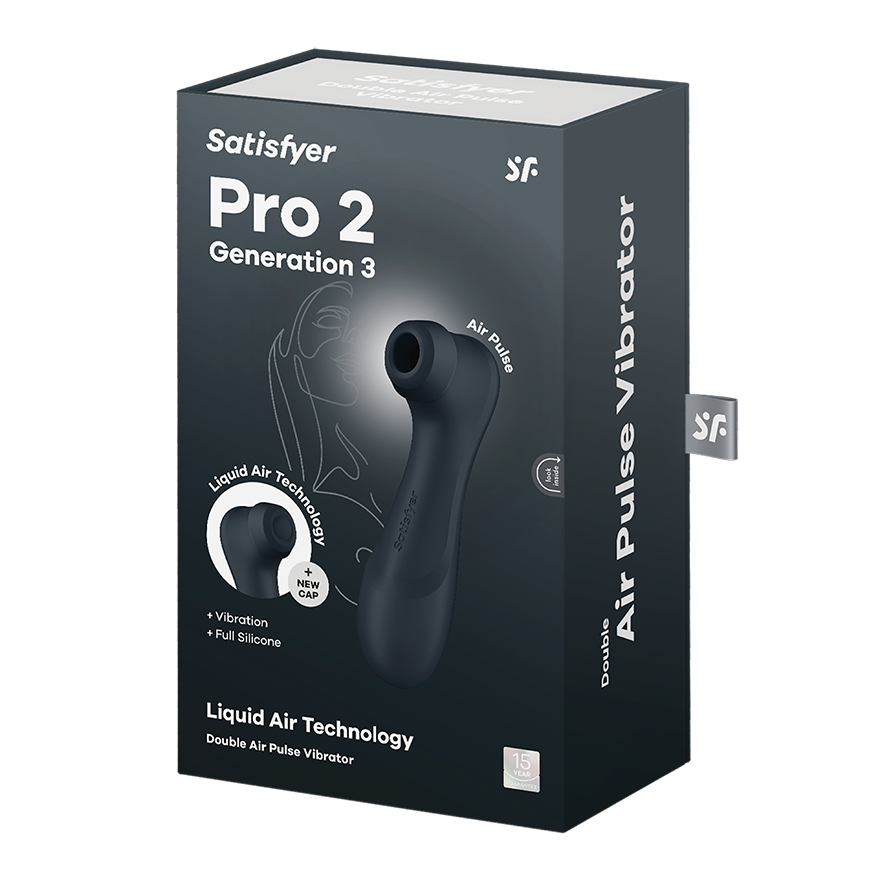 Pro 2 Generation 3 - Dark Grey – Rechargeable, Discreet, Intimate Wellness Accessory – Quiet, Rechargeable, Waterproof, Couples & Solo Use, Discreet Intimate Wellness Accessory