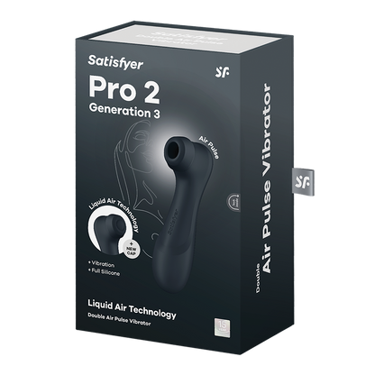 Pro 2 Generation 3 - Dark Grey – Rechargeable, Discreet, Intimate Wellness Accessory – Quiet, Rechargeable, Waterproof, Couples & Solo Use, Discreet Intimate Wellness Accessory
