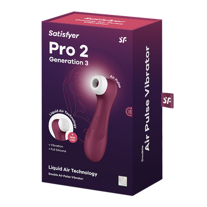 Pro 2 Generation 3 - Wine Red – Rechargeable, Discreet, Intimate Wellness Accessory – Quiet, Rechargeable, Waterproof, Couples & Solo Use, Discreet Intimate Wellness Accessory