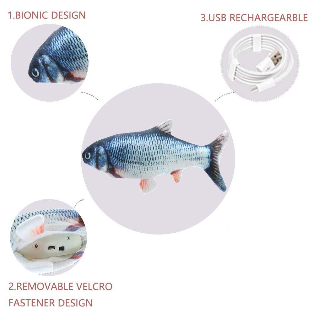 Electric Flipping Fish novelty item for Cats – Rechargeable, Discreet, Intimate Wellness Accessory – Quiet, Rechargeable, Waterproof, Couples & Solo Use, Discreet Intimate Wellness Accessory