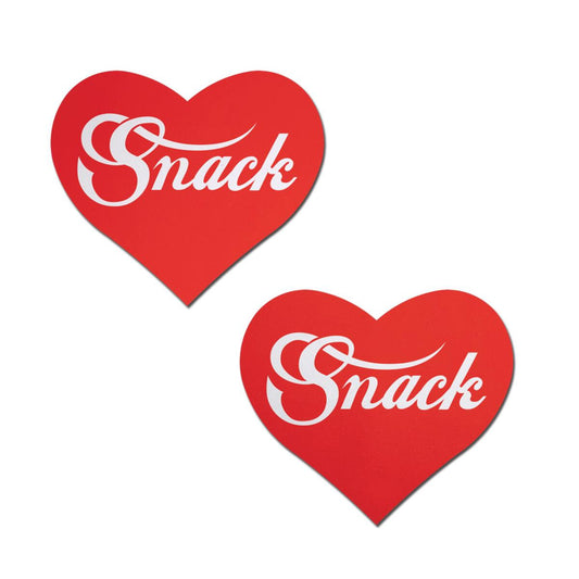 Enjoy 'Snack' Red Heart Pasties – Rechargeable, Discreet, Intimate Wellness Accessory – Quiet, Rechargeable, Waterproof, Couples & Solo Use, Discreet Intimate Wellness Accessory