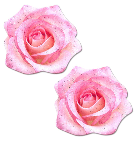 Glitter Velvet Blooming Rose - Pink – Rechargeable, Discreet, Intimate Wellness Accessory – Quiet, Rechargeable, Waterproof, Couples & Solo Use, Discreet Intimate Wellness Accessory