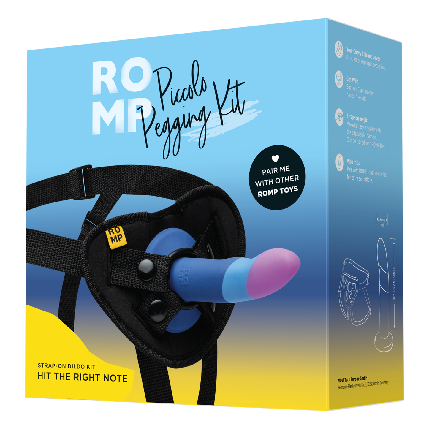 Piccolo Pegging Kit – Rechargeable, Discreet, Intimate Wellness Accessory – Quiet, Rechargeable, Waterproof, Couples & Solo Use, Discreet Intimate Wellness Accessory