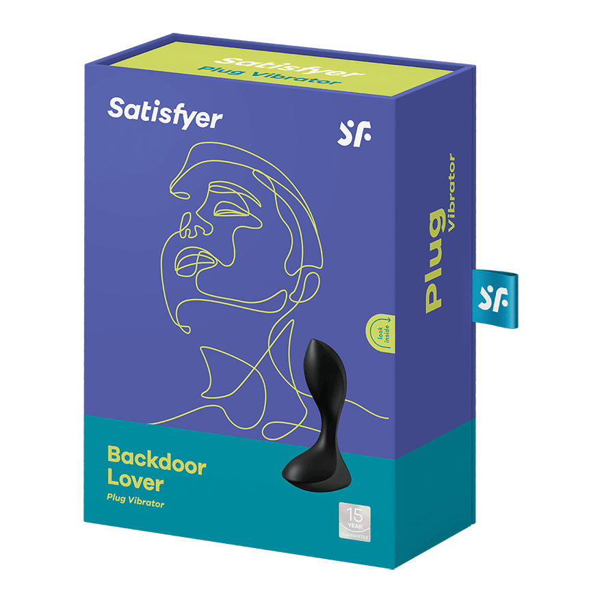Backdoor Lover - Black – Rechargeable, Discreet, Intimate Wellness Accessory – Quiet, Rechargeable, Waterproof, Couples & Solo Use, Discreet Intimate Wellness Accessory