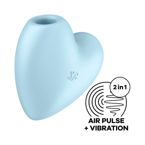 Cutie Heart - Blue – Rechargeable, Discreet, Intimate Wellness Accessory – Quiet, Rechargeable, Waterproof, Couples & Solo Use, Discreet Intimate Wellness Accessory