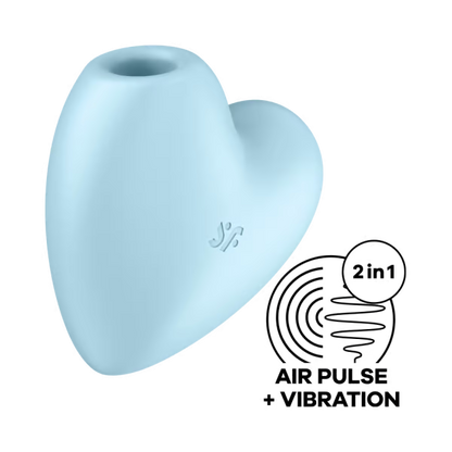 Cutie Heart - Blue – Rechargeable, Discreet, Intimate Wellness Accessory – Quiet, Rechargeable, Waterproof, Couples & Solo Use, Discreet Intimate Wellness Accessory