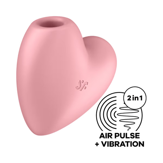 Cutie Heart - Light Red – Rechargeable, Discreet, Intimate Wellness Accessory – Quiet, Rechargeable, Waterproof, Couples & Solo Use, Discreet Intimate Wellness Accessory