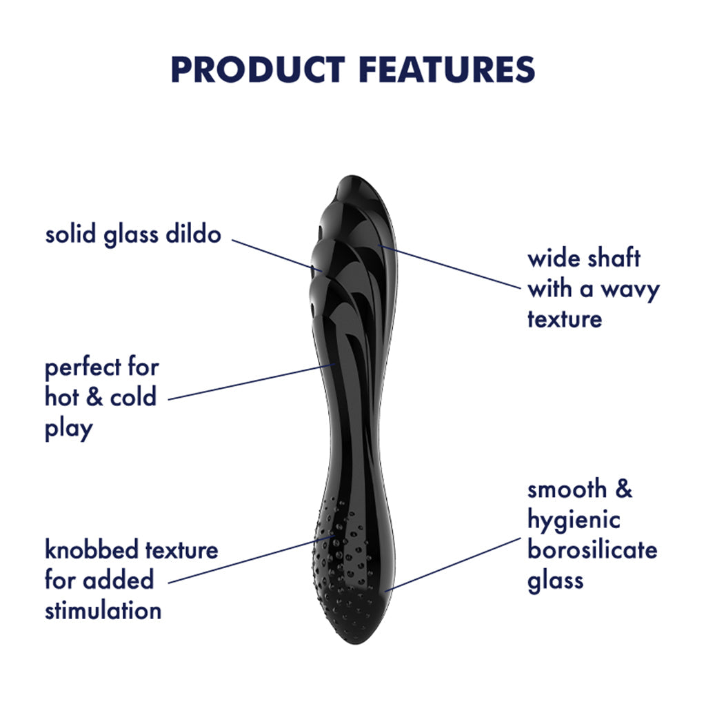 Dazzling Crystal - Black – Rechargeable, Discreet, Intimate Wellness Accessory – Quiet, Rechargeable, Waterproof, Couples & Solo Use, Discreet Intimate Wellness Accessory