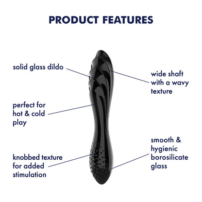 Dazzling Crystal - Black – Rechargeable, Discreet, Intimate Wellness Accessory – Quiet, Rechargeable, Waterproof, Couples & Solo Use, Discreet Intimate Wellness Accessory
