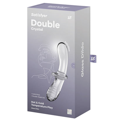 Double Crystal - Transparent – Rechargeable, Discreet, Intimate Wellness Accessory – Quiet, Rechargeable, Waterproof, Couples & Solo Use, Discreet Intimate Wellness Accessory
