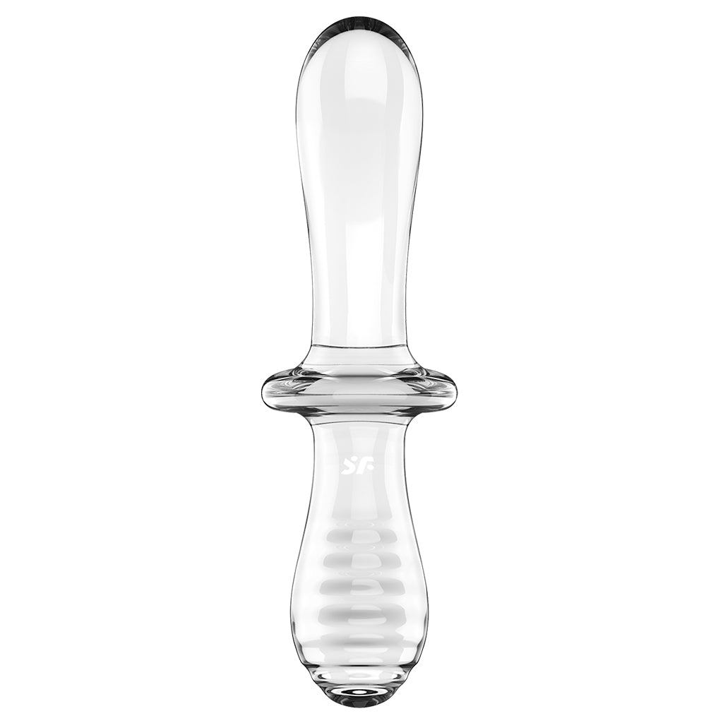 Double Crystal - Transparent – Rechargeable, Discreet, Intimate Wellness Accessory – Quiet, Rechargeable, Waterproof, Couples & Solo Use, Discreet Intimate Wellness Accessory