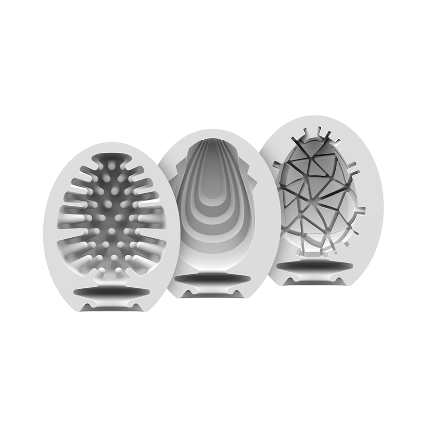 solo massager Egg 3er Set (Naughty, Savage, Crunchy) Assorted – Rechargeable, Discreet, Intimate Wellness Accessory – Quiet, Rechargeable, Waterproof, Couples & Solo Use, Discreet Intimate Wellness Accessory