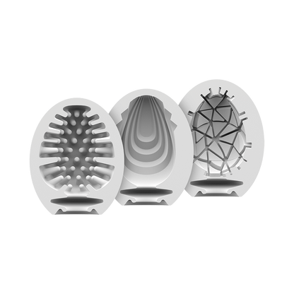 solo massager Egg 3er Set (Naughty, Savage, Crunchy) Assorted – Rechargeable, Discreet, Intimate Wellness Accessory – Quiet, Rechargeable, Waterproof, Couples & Solo Use, Discreet Intimate Wellness Accessory