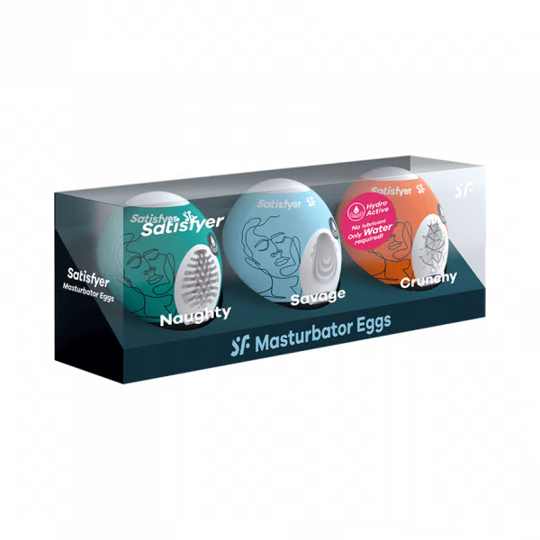 solo massager Egg 3er Set (Naughty, Savage, Crunchy) Assorted – Rechargeable, Discreet, Intimate Wellness Accessory – Quiet, Rechargeable, Waterproof, Couples & Solo Use, Discreet Intimate Wellness Accessory