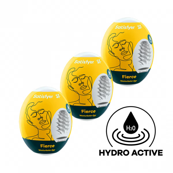 solo massager Egg 3er Set (Fierce) Yellow – Rechargeable, Discreet, Intimate Wellness Accessory – Quiet, Rechargeable, Waterproof, Couples & Solo Use, Discreet Intimate Wellness Accessory