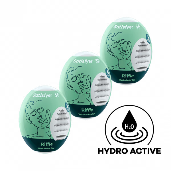 solo massager Egg 3er Set (Riffle) Light Green – Rechargeable, Discreet, Intimate Wellness Accessory – Quiet, Rechargeable, Waterproof, Couples & Solo Use, Discreet Intimate Wellness Accessory