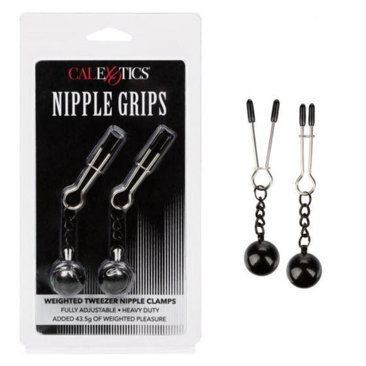Nipple Grips Weighted Tweezer Clamps – Rechargeable, Discreet, Intimate Wellness Accessory – Quiet, Rechargeable, Waterproof, Couples & Solo Use, Discreet Intimate Wellness Accessory