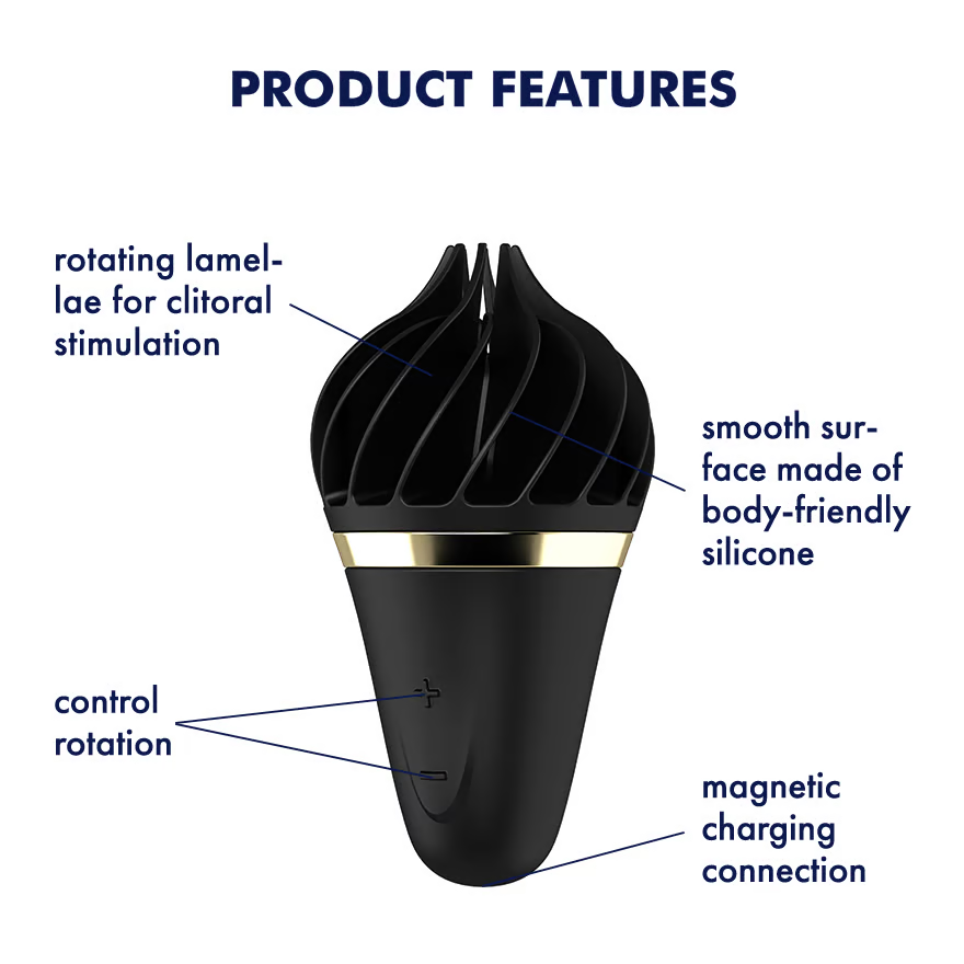 Sweet Treat - Black/Gold – Rechargeable, Discreet, Intimate Wellness Accessory – Quiet, Rechargeable, Waterproof, Couples & Solo Use, Discreet Intimate Wellness Accessory