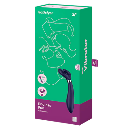 Endless Fun - Blue – Rechargeable, Discreet, Intimate Wellness Accessory – Quiet, Rechargeable, Waterproof, Couples & Solo Use, Discreet Intimate Wellness Accessory