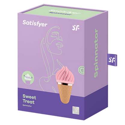 Sweet Treat - Pink/Brown – Rechargeable, Discreet, Intimate Wellness Accessory – Quiet, Rechargeable, Waterproof, Couples & Solo Use, Discreet Intimate Wellness Accessory
