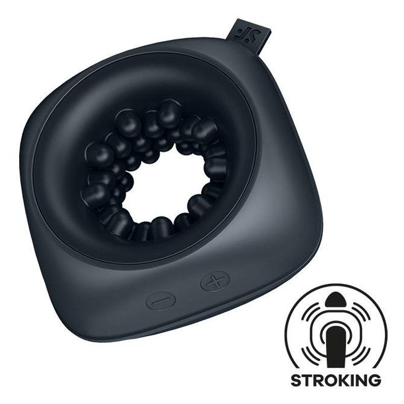 Ring Stroker - Black – Rechargeable, Discreet, Intimate Wellness Accessory – Quiet, Rechargeable, Waterproof, Couples & Solo Use, Discreet Intimate Wellness Accessory