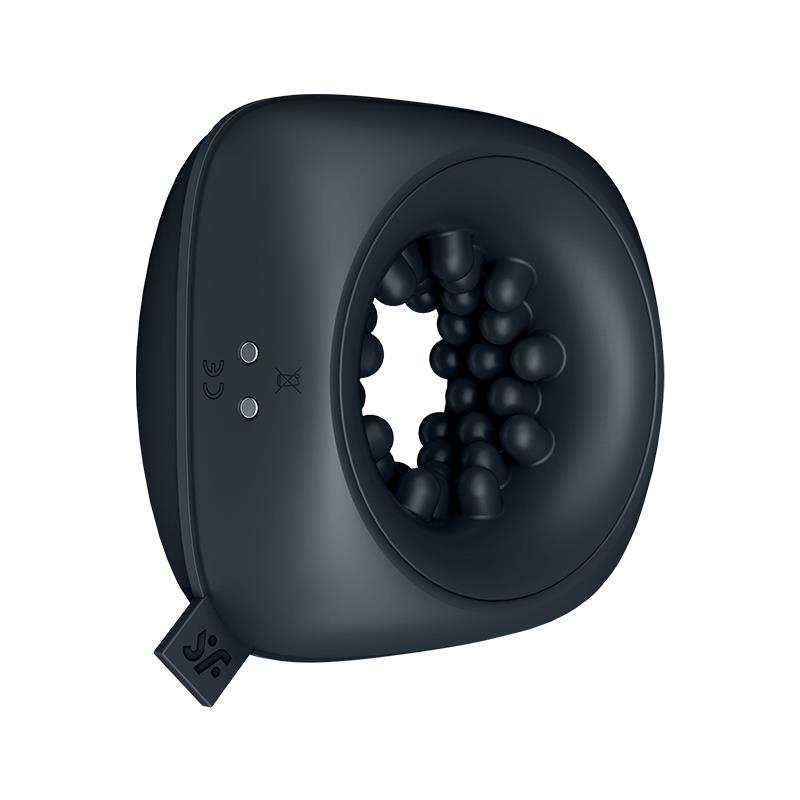 Ring Stroker - Black – Rechargeable, Discreet, Intimate Wellness Accessory – Quiet, Rechargeable, Waterproof, Couples & Solo Use, Discreet Intimate Wellness Accessory