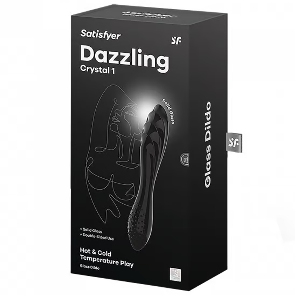 Dazzling Crystal - Black – Rechargeable, Discreet, Intimate Wellness Accessory – Quiet, Rechargeable, Waterproof, Couples & Solo Use, Discreet Intimate Wellness Accessory