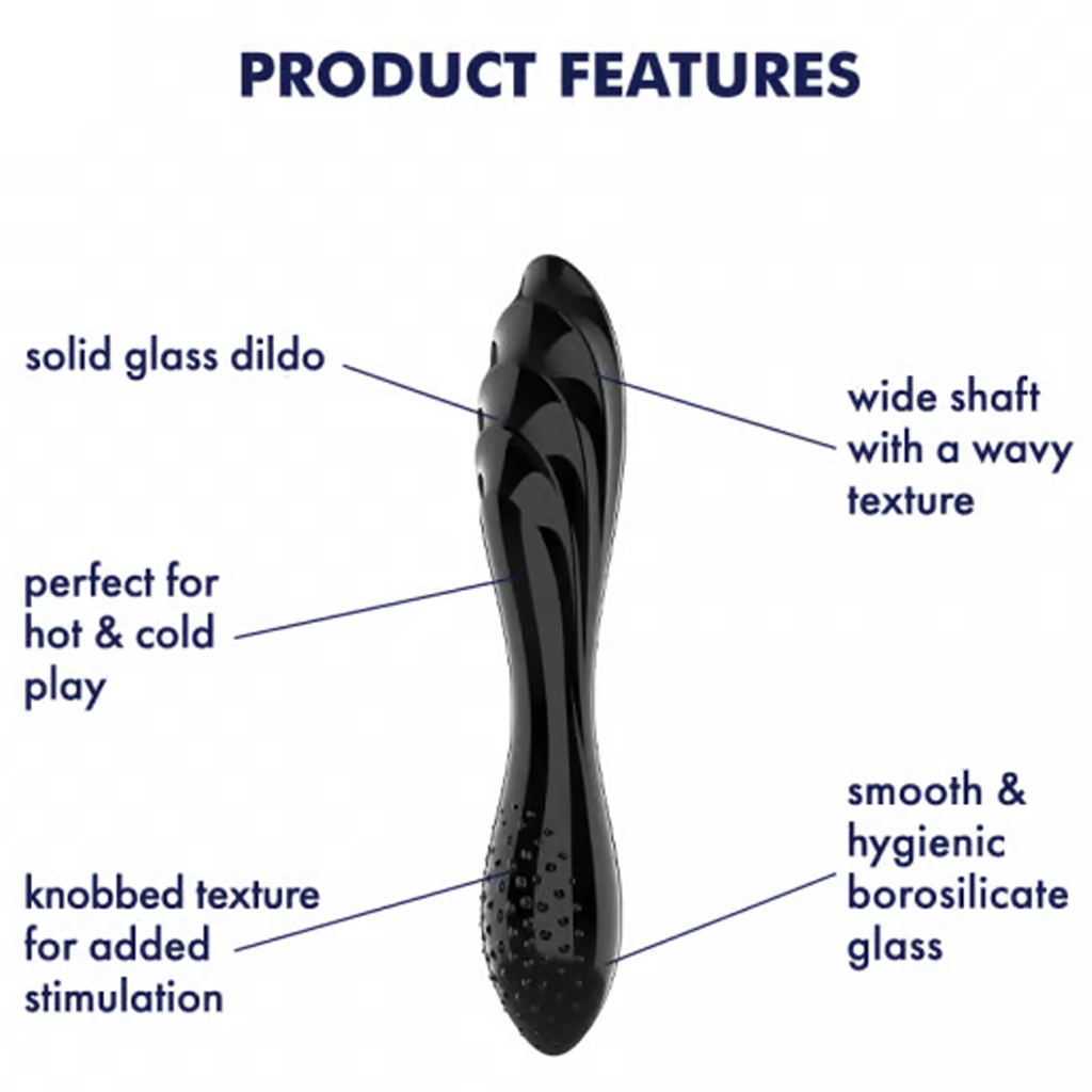 Dazzling Crystal - Black – Rechargeable, Discreet, Intimate Wellness Accessory – Quiet, Rechargeable, Waterproof, Couples & Solo Use, Discreet Intimate Wellness Accessory
