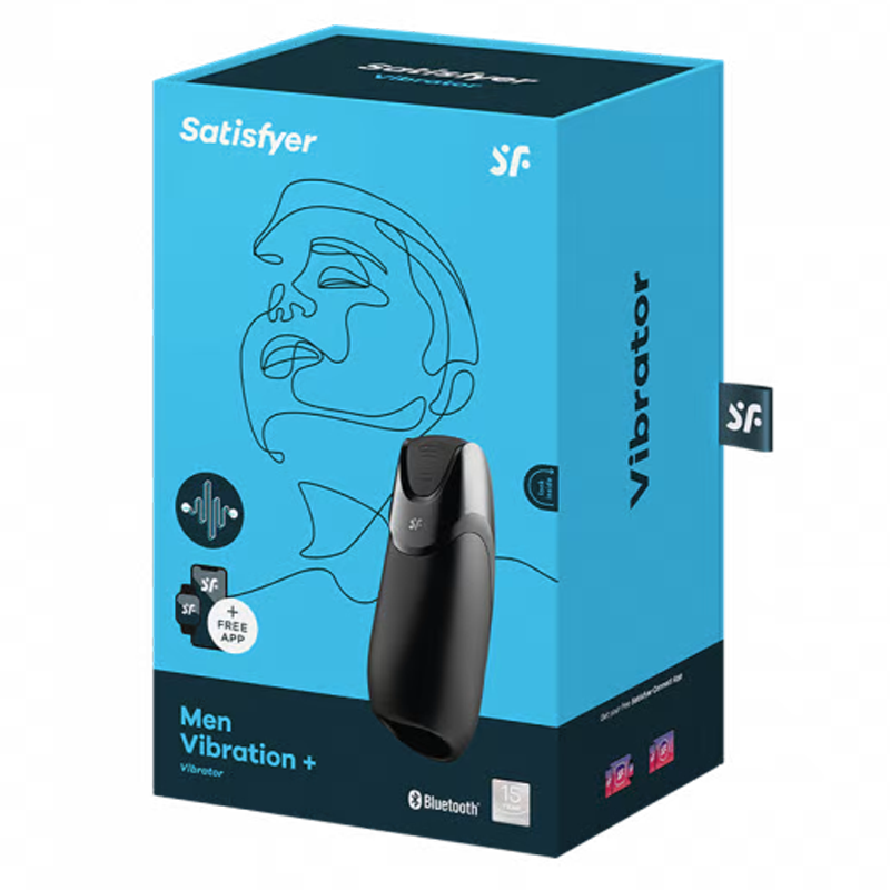 Men Vibration+ Black – Rechargeable, Discreet, Intimate Wellness Accessory – Quiet, Rechargeable, Waterproof, Couples & Solo Use, Discreet Intimate Wellness Accessory