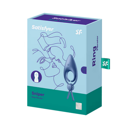 Sniper - Blue Grey – Rechargeable, Discreet, Intimate Wellness Accessory – Quiet, Rechargeable, Waterproof, Couples & Solo Use, Discreet Intimate Wellness Accessory