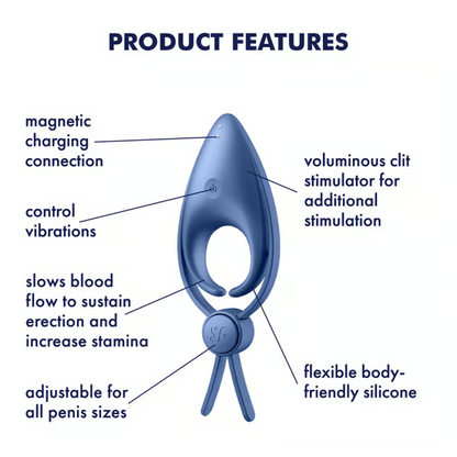 Sniper - Blue Grey – Rechargeable, Discreet, Intimate Wellness Accessory – Quiet, Rechargeable, Waterproof, Couples & Solo Use, Discreet Intimate Wellness Accessory