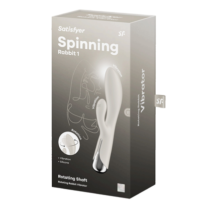 Spinning Rabbit 1 - Beige – Rechargeable, Discreet, Intimate Wellness Accessory – Quiet, Rechargeable, Waterproof, Couples & Solo Use, Discreet Intimate Wellness Accessory