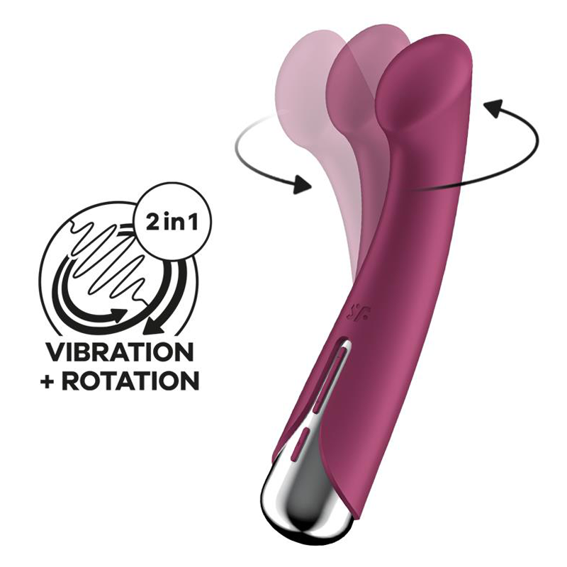 Spinning G-Spot 1 - Red – Rechargeable, Discreet, Intimate Wellness Accessory – Quiet, Rechargeable, Waterproof, Couples & Solo Use, Discreet Intimate Wellness Accessory