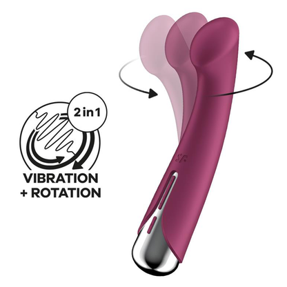 Spinning G-Spot 1 - Red – Rechargeable, Discreet, Intimate Wellness Accessory – Quiet, Rechargeable, Waterproof, Couples & Solo Use, Discreet Intimate Wellness Accessory