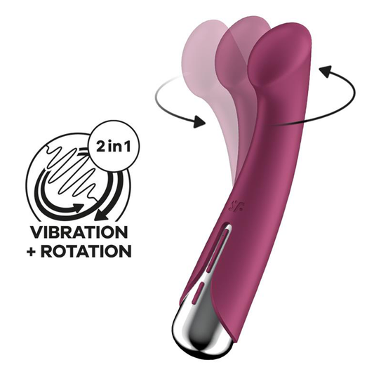 Spinning G-Spot 1 - Red – Rechargeable, Discreet, Intimate Wellness Accessory – Quiet, Rechargeable, Waterproof, Couples & Solo Use, Discreet Intimate Wellness Accessory