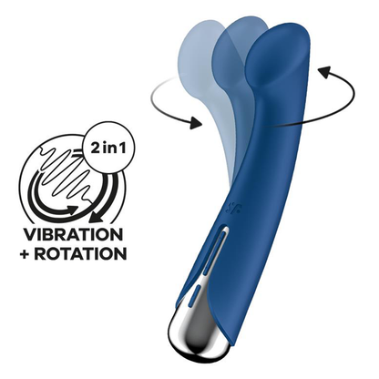 Spinning G-Spot 1 - Blue – Rechargeable, Discreet, Intimate Wellness Accessory – Quiet, Rechargeable, Waterproof, Couples & Solo Use, Discreet Intimate Wellness Accessory