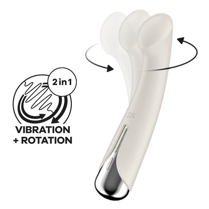 Spinning G-Spot 1 - Beige – Rechargeable, Discreet, Intimate Wellness Accessory – Quiet, Rechargeable, Waterproof, Couples & Solo Use, Discreet Intimate Wellness Accessory
