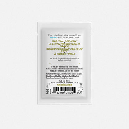 Simply Aqua Pear Sachets .1oz – Rechargeable, Discreet, Intimate Wellness Accessory – Quiet, Rechargeable, Waterproof, Couples & Solo Use, Discreet Intimate Wellness Accessory